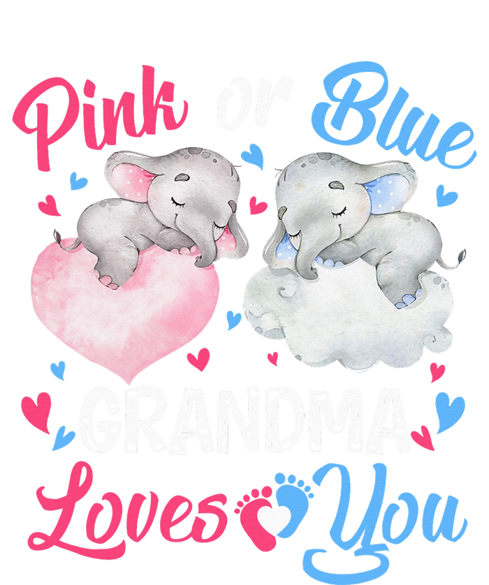 Pink Or Blue Grandma Loves You Elephants-baby Gender Reveal Sustainable Beanie