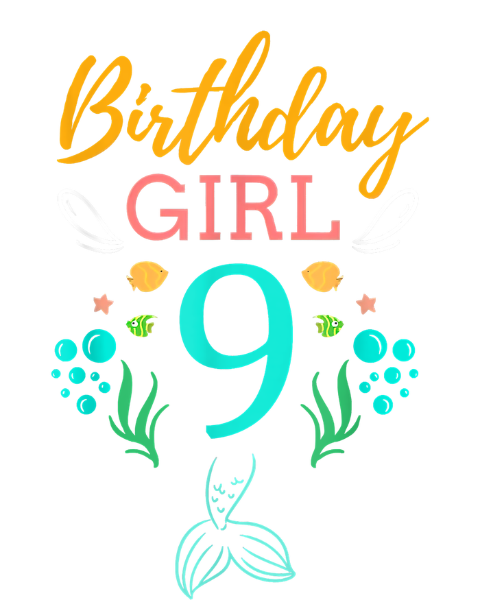 9th Birthday This Mermaid Is 9 Years Old Womens California Wash Sweatshirt