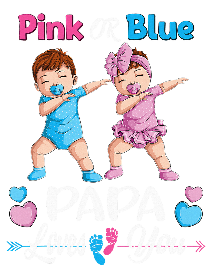 Pink Or Blue Papa Loves You Baby Gender Reveal Party T-Shirt