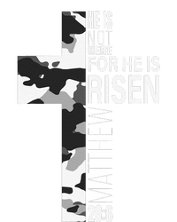 He Is Risen Christian Easter Bible Verse Camo Cross Graphic T-Shirt