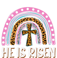 He Is Risen Leopard Rainbow Christian Jesus Happy Easter Day T-Shirt