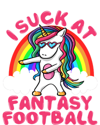 I Suck At Fantasy Football Loser Trophy Unicorn Rainbow Performance Long Sleeve Polo