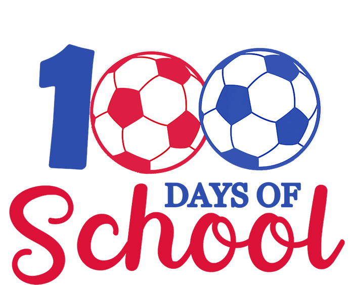 100 Days Of School Funny Soccer Balls Player Lover Striped Beanie with Solid Band