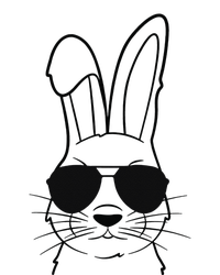 Bunny Face With Sunglasses Easter Day T-Shirt