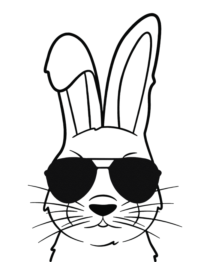 Bunny Face With Sunglasses Easter Day T-Shirt