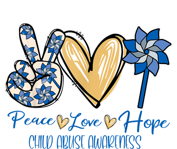 Pinwheel Peace Love Hope Child Abuse Prevention Awareness Tank Top