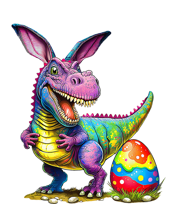 T Rex Dino Bunny Dinosaurs Hunt Eggs Happy Easter T-Shirt