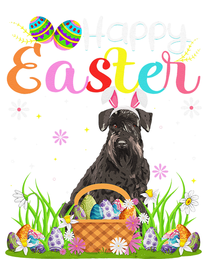 Funny Egg Hunting Bunny Giant Schnauzer Dog Happy Easter T-Shirt