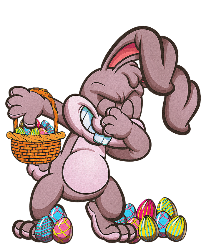 Funny Happy Easter Dabbing Bunny Basket Eggs T-Shirt