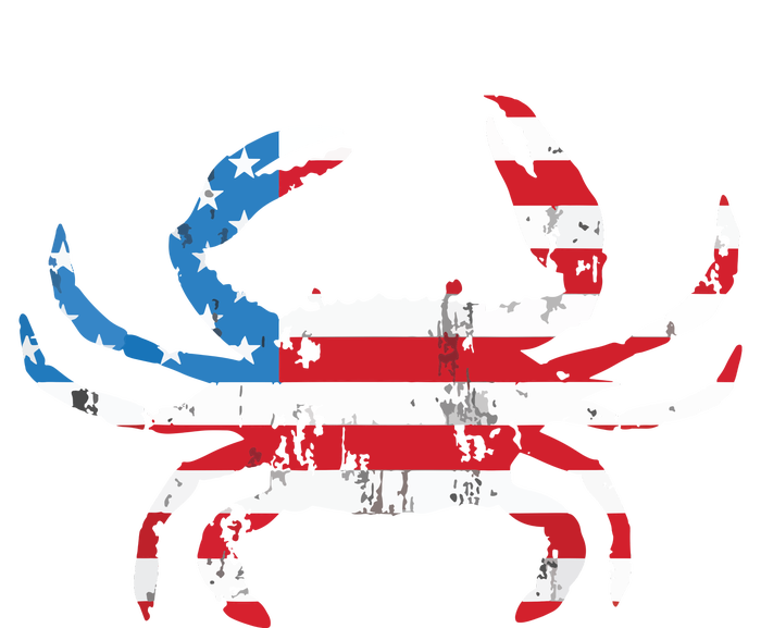 Crab Vintage American Flag Canvas