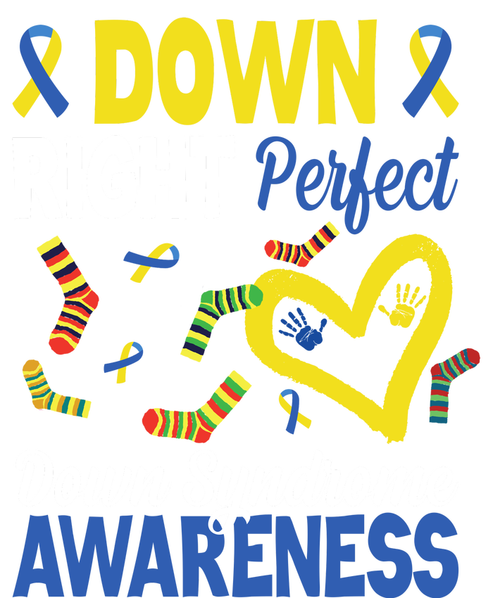 Down Right Perfect Down Syndrome Awareness Heart Sock Flat Bill Trucker Hat