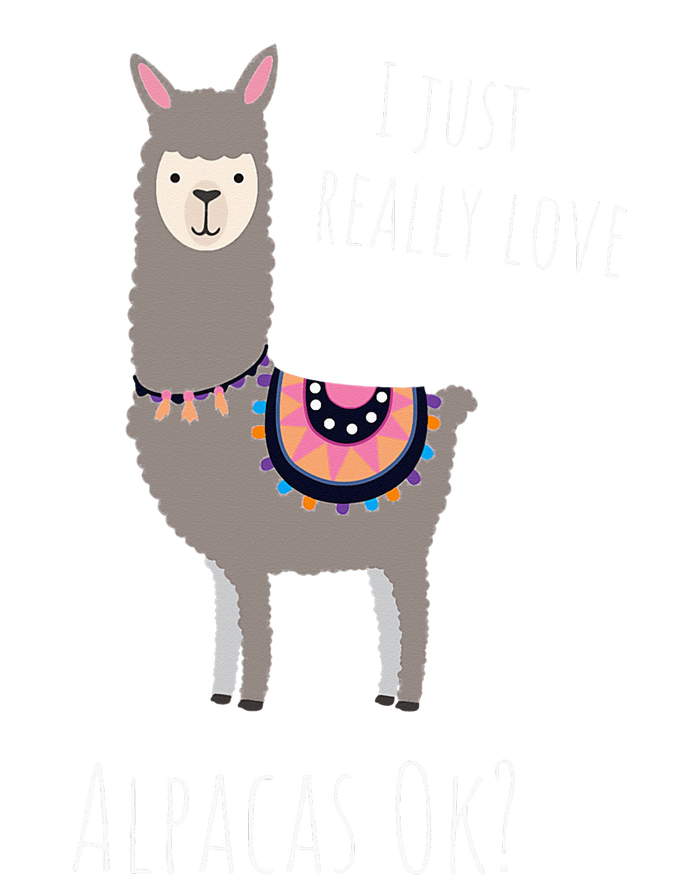 Alpaca Design - I Just Really Love Alpacas Ok Women's Racerback Tank