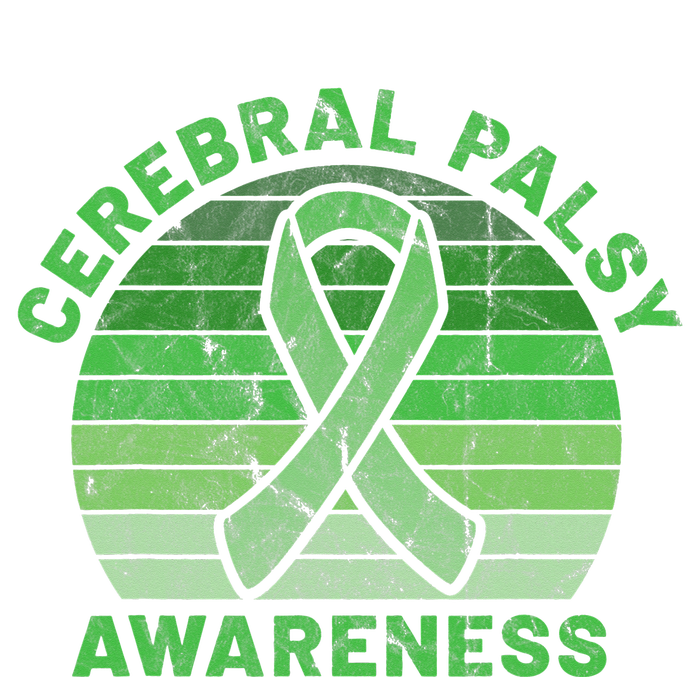 CP Green Ribbon Retro Sunset Cerebral Palsy Awareness Legacy Cool Fit Booney Bucket Hat