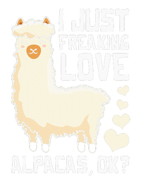 Funny Alpaca Lover Design I Just Freaking love Alpacas V-Neck T-Shirt