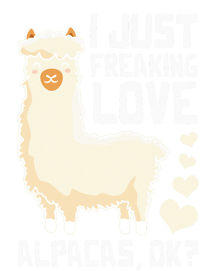 Funny Alpaca Lover Design I Just Freaking love Alpacas V-Neck T-Shirt