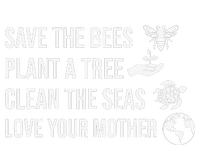 Earth Day Save the Bees Plant More Trees Clean the Seas Womens California Wash Sweatshirt