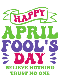 Happy April fools day April 1st prank Funny Women's Racerback Cropped Tank