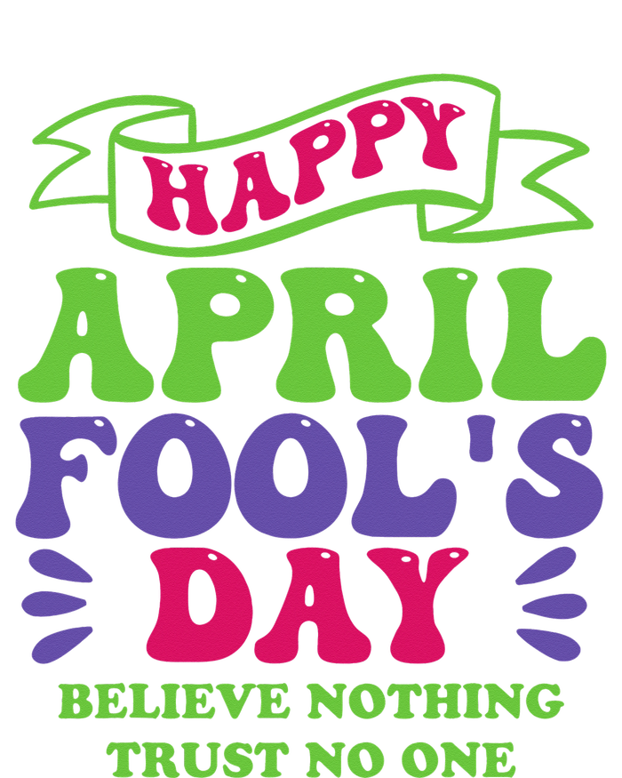 Happy April fools day April 1st prank Funny Women's Racerback Cropped Tank