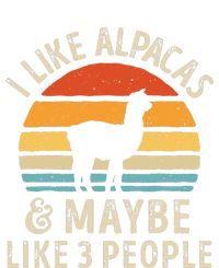 I Like Alpacas And Maybe Like 3 People Funny Alpaca Retro Women's Racerback Tank