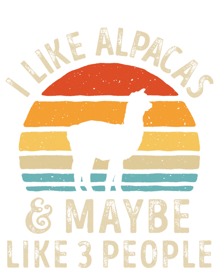 I Like Alpacas And Maybe Like 3 People Funny Alpaca Retro Women's Racerback Tank