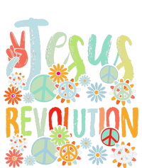 Jesus Revolution Faith Retro Groovy Flower Peace Sign T-Shirt