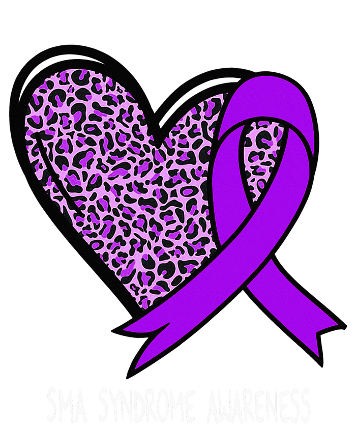 Leopard SMA Syndrome Awareness Purple Ribbon Heart Flexfit Unipanel Trucker Cap