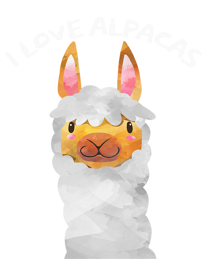 Smiling Alpaca Face I Love Alpacas Cute T-Shirt