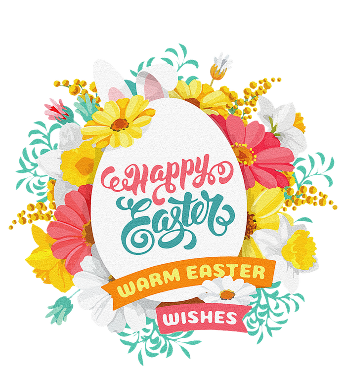 Happy Easters Egg Colorful Wreath Adults T-Shirt