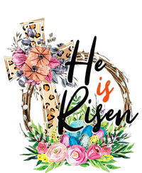 He Is Risen Cross Jesus Easter Christians Leopard Sustainable Bucket Hat