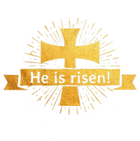 He Is Risen! Cross Easter Gift For Christians Cross T-Shirt