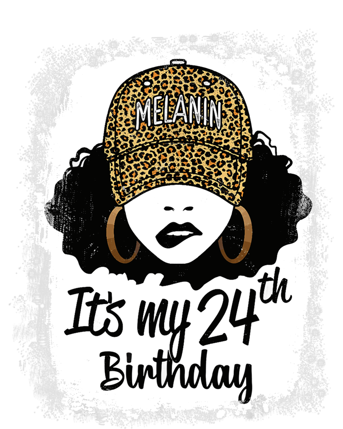 24 Years Old Leopard Melanin Girl It's My 24th Birthday Tank Top