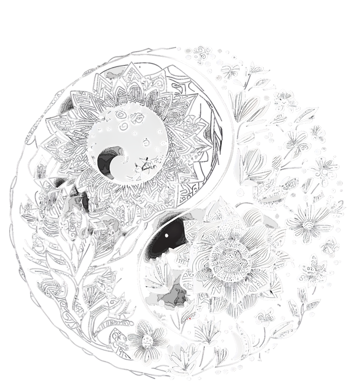 Yin Yang Lotus Mandala Graphic Tees For Men Women T-Shirt