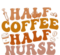 Half Coffee Half Nurse Groovy Colors RN LPN Medical Staffs T-Shirt