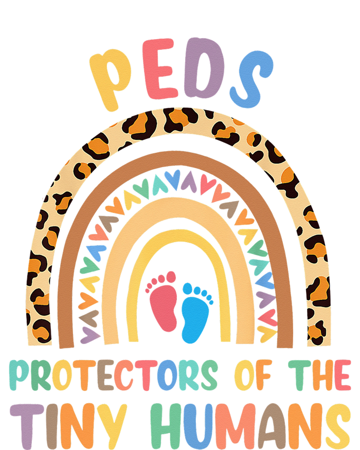 J8w0 Peds Protectors Of Tiny Humans Rainbow Pediatrics Nurse T-Shirt