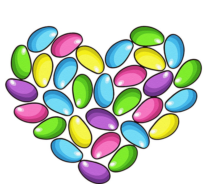 Jelly Bean Spring Easter Candy Heart Shaped Pastel Gift T-Shirt