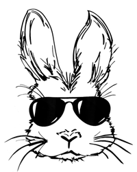 Bunny Face With Sunglasses For Men Easter Day T-Shirt