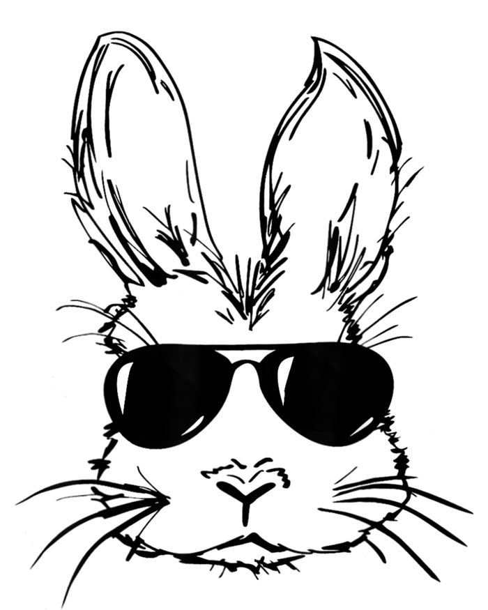 Bunny Face With Sunglasses For Men Easter Day T-Shirt