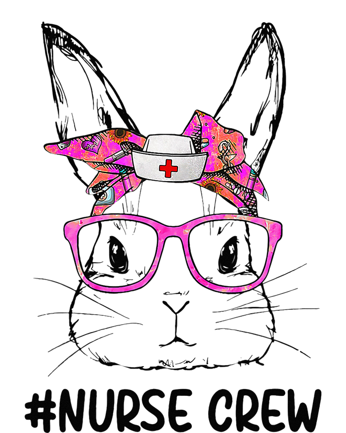 Cute Bunny Face Nurse Tie Dye Glasses Easter Day Nurse Crew T-Shirt