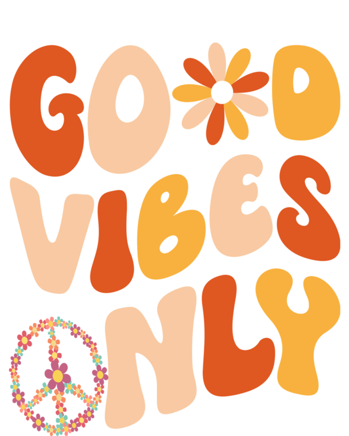 GOOD VIBES ONLY PEACE LOVE 60s 70s Tie Dye Groovy Hippie Striped Beanie with Solid Band