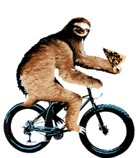 Sloth Riding A Bicycle Eating Pizza Tee, Fatbike Cooling Performance Crew T-Shirt