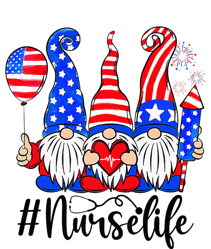 Three American Gnomes Nurses 4th Of July Nurse Life Women's Crop Top Tee