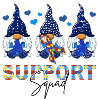 Support Squad Gnome Autism Awareness Month 25L Jumbo Tote