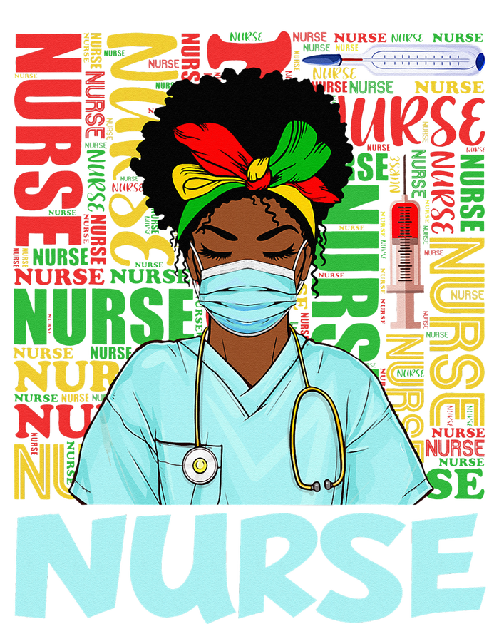 Black Strong Nurse Afro Love Melanin African American T-Shirt