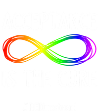 Acceptance Is The Cure Autismmeaningful Giftacceptance In April Gift Stripe Pom Pom Beanie