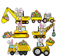 Heavy Equipment Easter Construction Vehicle Egg Bella+Canvas Jersey Crop Tee