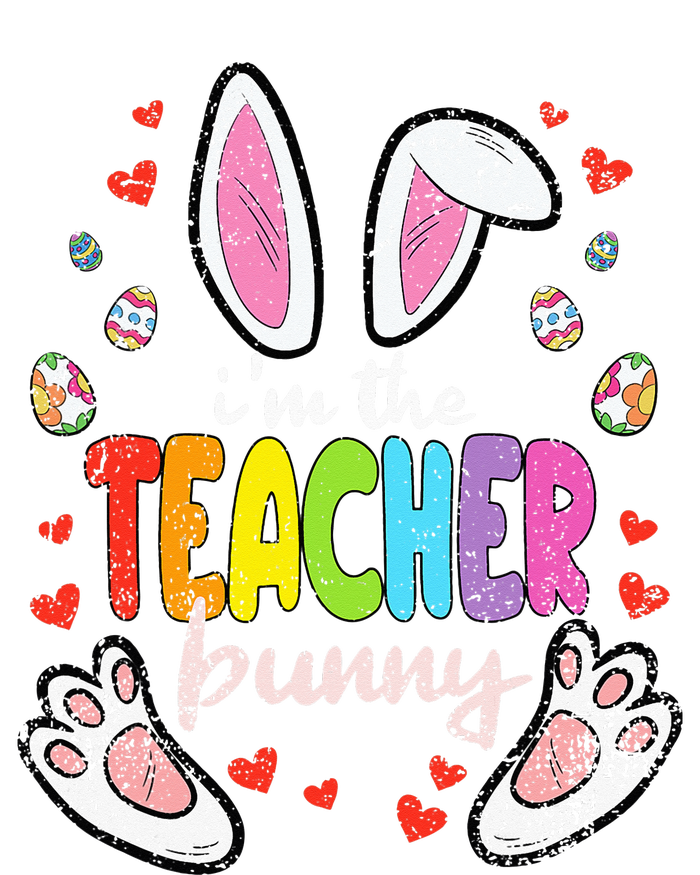 Im The Teacher Bunny Easter Egg T-Rex Spring High Crown Mesh Back Trucker Hat