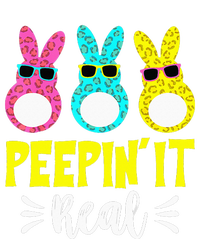 Funny Peepin It Real Happy Easter Bunny Egg Hunt Short Acrylic Beanie