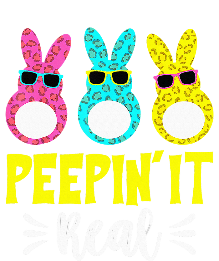 Funny Peepin It Real Happy Easter Bunny Egg Hunt Short Acrylic Beanie