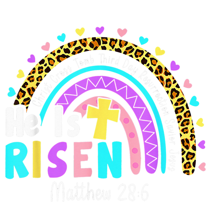 He Is Risen Matthew 28 6 Christian Rainbow Easter T-Shirt