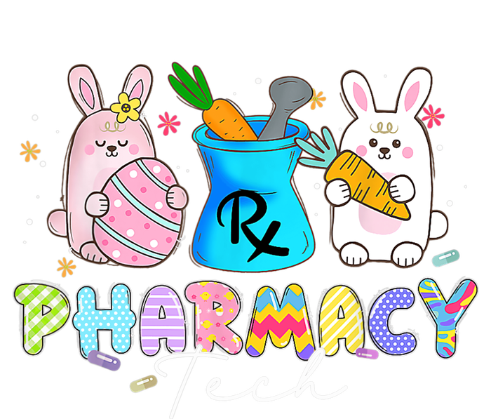 Funny Pharmacy Tech Bunny Pharmacist Happy Easter Day T-Shirt